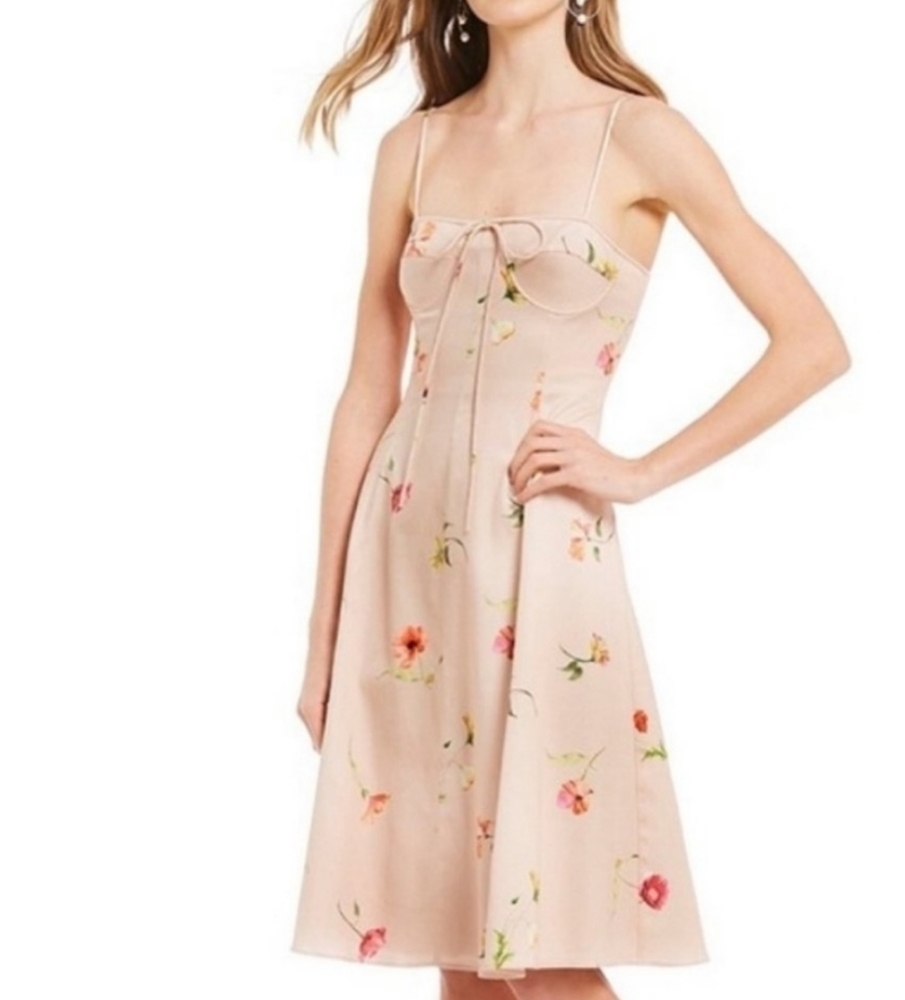 GIANNI Bini pink multi floral Bustier